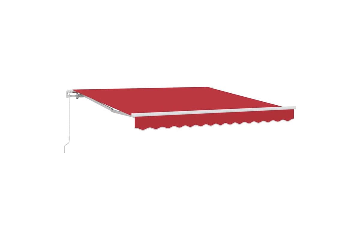Vidaxl Retractable Awning Manual Red 350 X 250 Cm Fabric