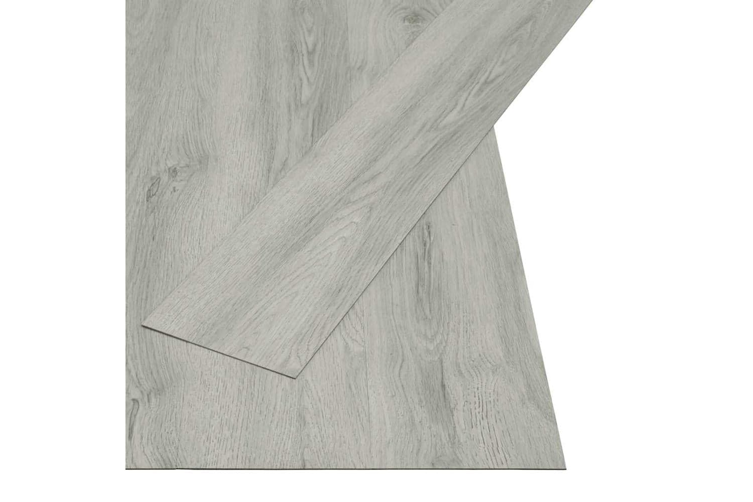 Vidaxl Self-adhesive Flooring Planks 4.46 Sq M 3 Mm Pvc Light Grey