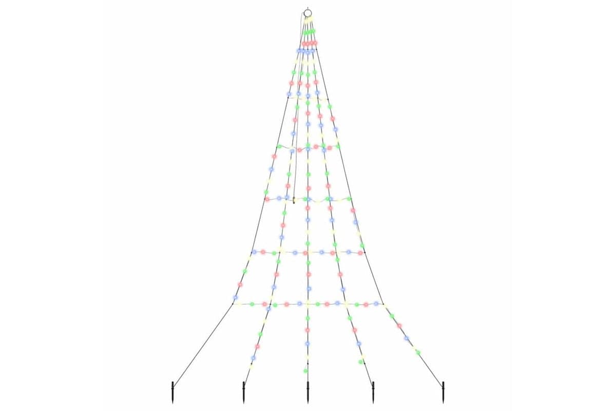 Vidaxl Led Christmas Tree With Ground Spikes Multicolour 300 Cm Metal