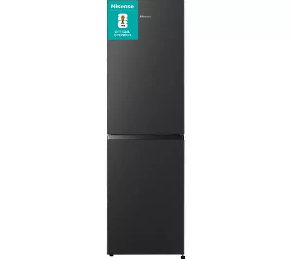 HISENSE RB327N4BBE 50/50 Fridge Freezer - Black & Steel
