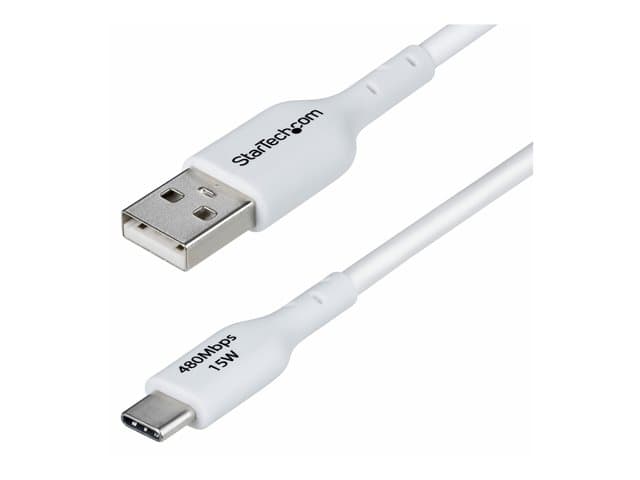 STARTECH.COM - StarTech 2m (6.6ft) White USB-A to USB-C Charging Cable/Cord, M/M - USB-C cable - USB to USB-C - 2 m