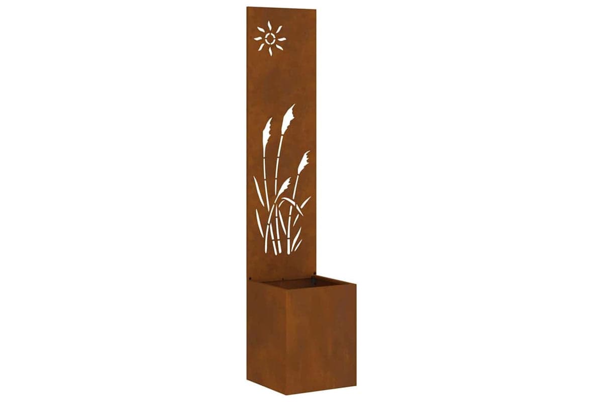Garden Privacy Screen Rusty 32 X 140 Cm Weathering Steel