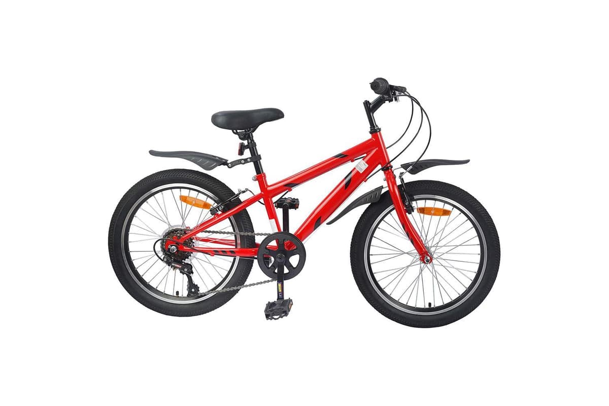 Vidaxl Kids Bike 24'' 6-speed For 8-12 Years Old Red