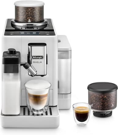 DeLonghi Rivelia Bean to Cup Coffee Machine - Arctic White | EXAM440.55.W