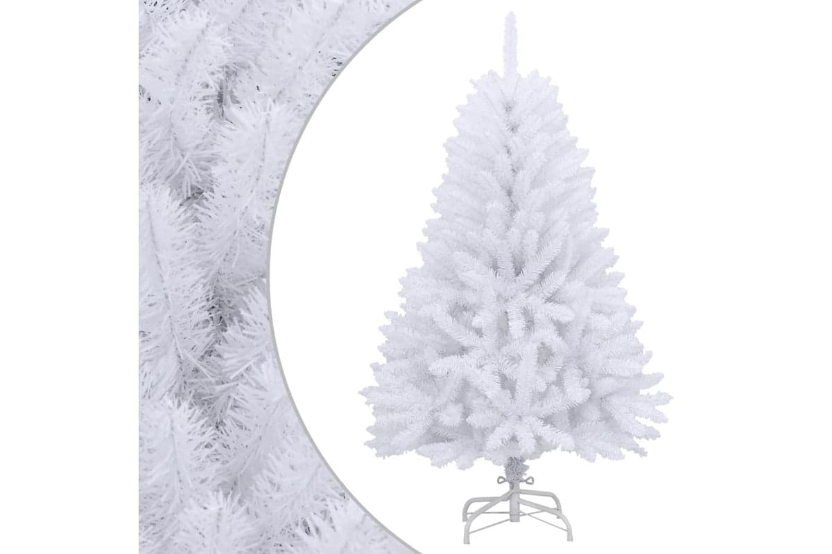 Vidaxl Artificial Hinged Christmas Tree With Stand White 150 Cm