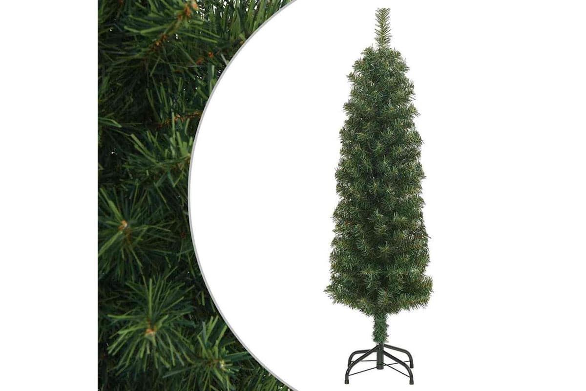 Vidaxl Slim Artificial Christmas Tree With Stand Green 150 Cm Pvc