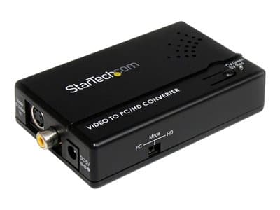STARTECH.COM - StarTech Composite and S-Video to VGA Video Scan Converter - composite to VGA - scan Converter - s-Video to VGA (VID2VGATV2) - video converter - black