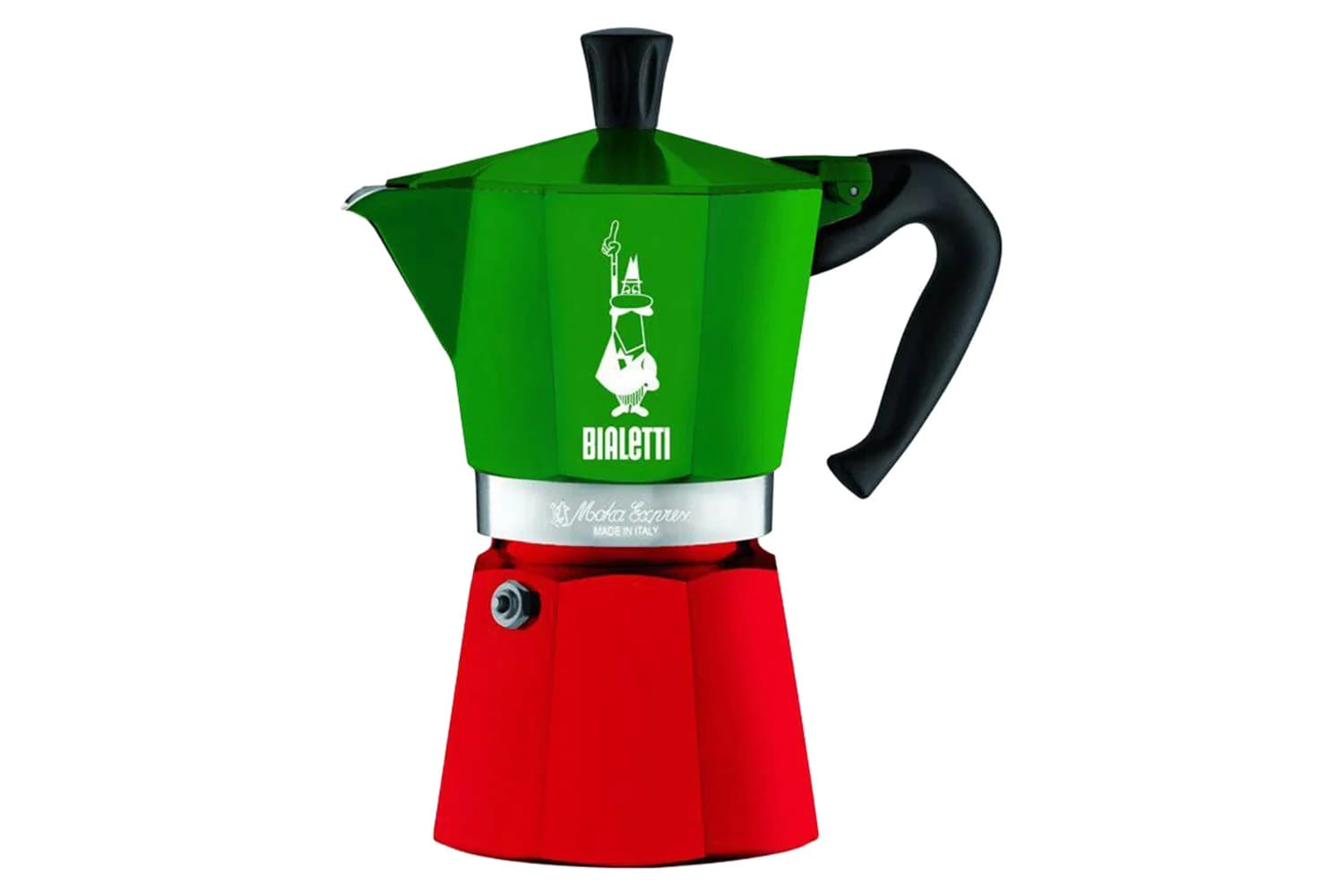 Bialetti | Moka Express Classic Italian Moka Pot | 6 Cup | Green/Red