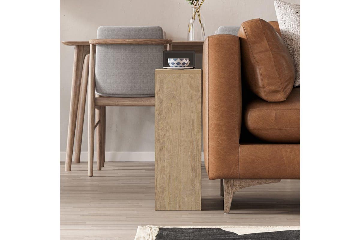 Decortie Simpi Modern Side End Table | Side Table | Oak | 60cm