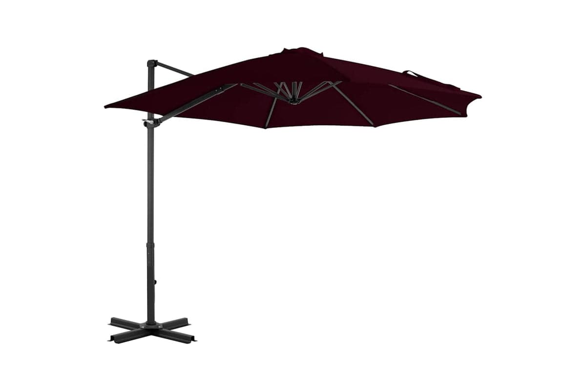 vidaXL 312306 Cantilever Umbrella With Aluminium Pole Red 300cm