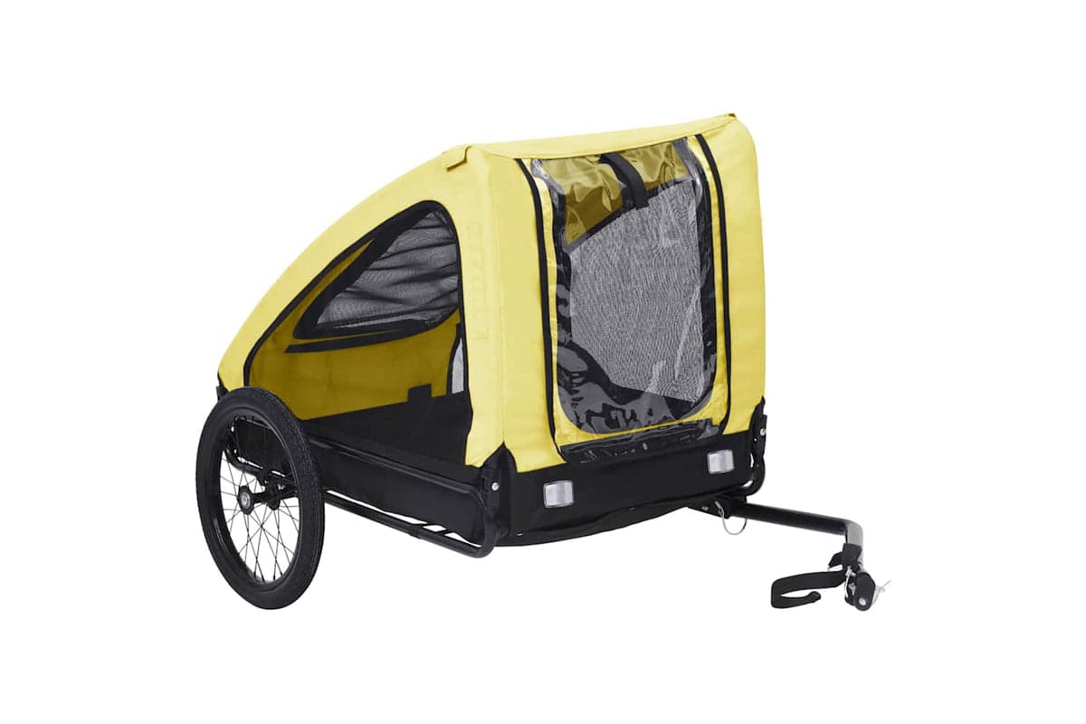 Vidaxl Pet Bike Trailer Yellow And Black
