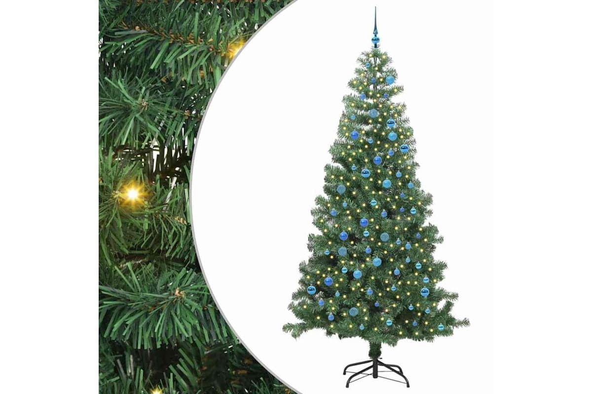 Vidaxl Christmas Tree With 300 Leds With Stand Green 240 Cm Pvc