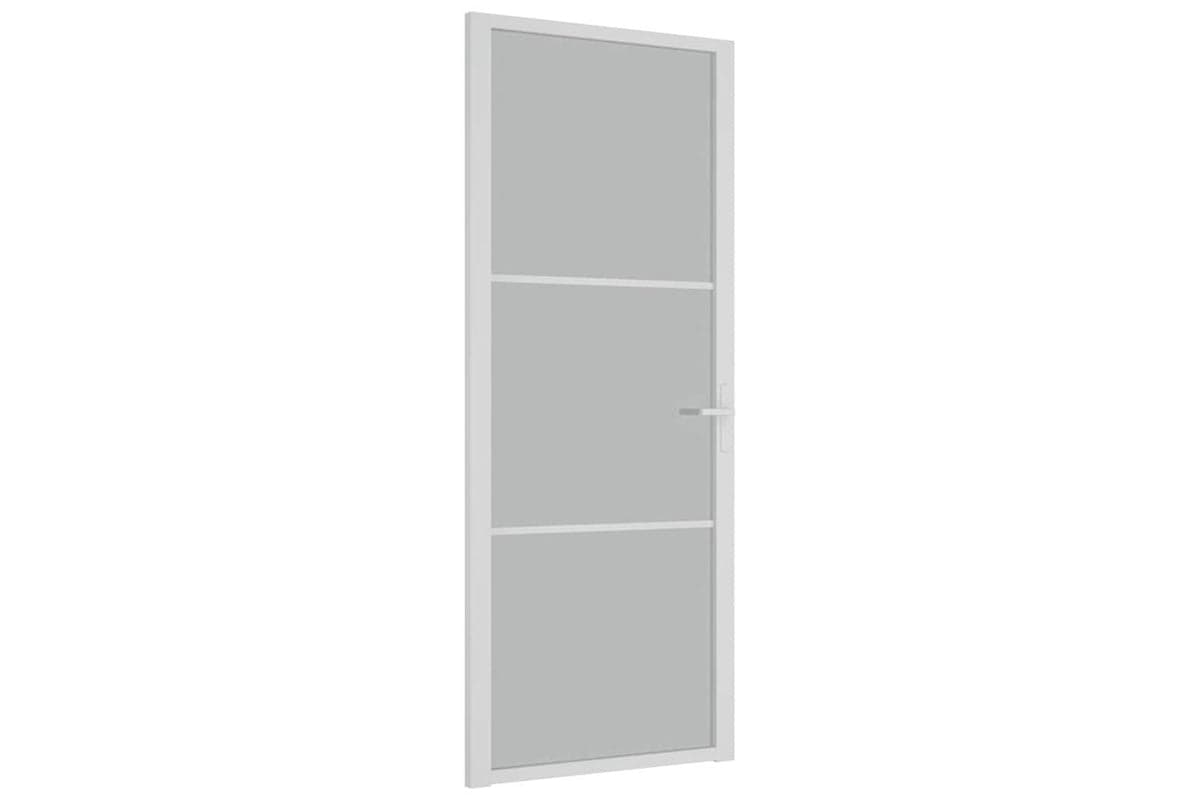 vidaXL 350577 Interior Door 83x201.5cm White Matt Glass And Aluminium