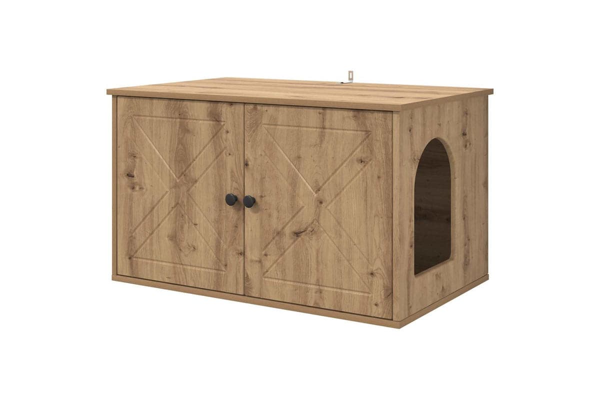Vidaxl Cat House Artisian Oak 85 X 55 X 505 Cm Engineered Wood