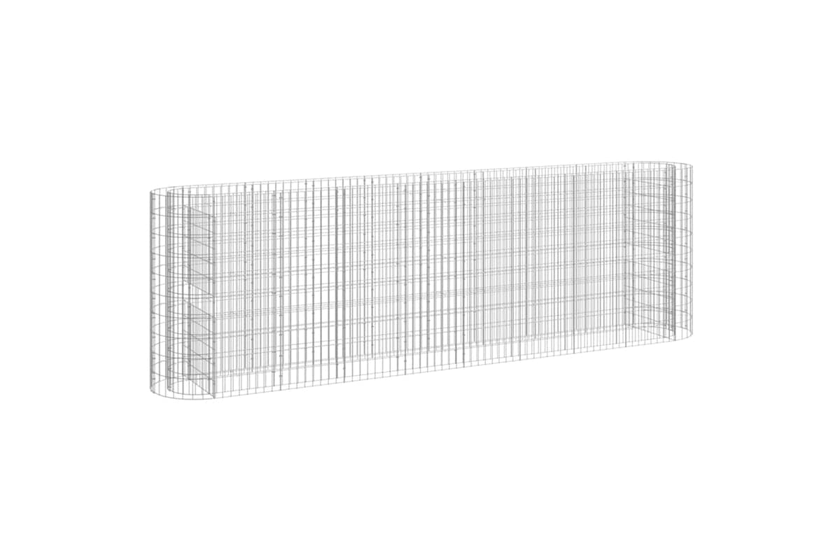 vidaXL 152035 Gabion Raised Bed Galvanised Iron 330x50x100cm