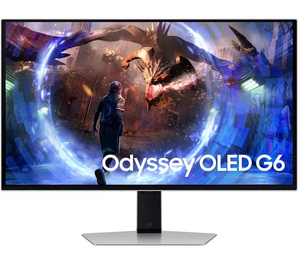 SAMSUNG Odyssey G6 LS27DG602SUXXU Quad HD 27" OLED Gaming Monitor - Silver
