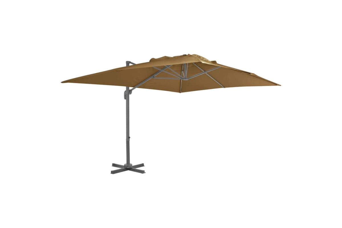 vidaXL 44639 Cantilever Umbrella With Aluminium Pole 400x300cm Taupe