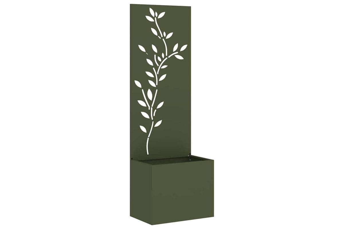 Garden Privacy Screen Olive Green 50 X 140 Cm Cold-rolled Steel