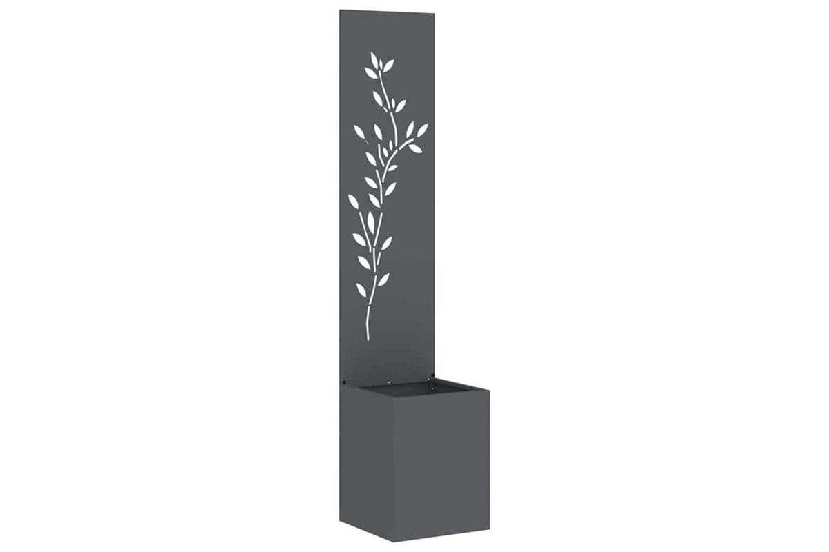 Garden Privacy Screen Anthracite 32 X 140 Cm Cold-rolled Steel