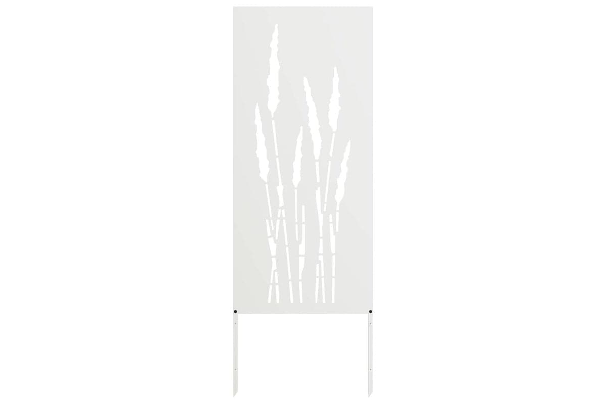 Garden Privacy Screen White 50 X140cm Cold-rolled Steel