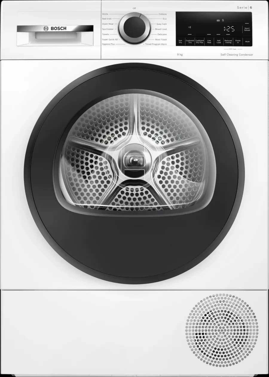 Bosch WQG24500GB 9kg Series 6 Heat Pump Tumble Dryer – White
