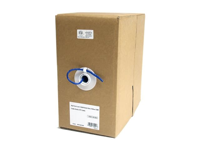 STARTECH.COM - Startech 1000ft CAT5e Ethernet Cable - Blue - Bulk Roll - Solid UTP Cable - CMR Rated - Box of CAT5e Network Wire Cable (WIRC5ECMR) - Bulk cable - 305 m - UTP - CAT 5e - solid - blue - for P/N: POEEXT2GAT, ST1000SPEXI, ST5GPEXNB, USB2001EXT2P, USB2001EXT2
