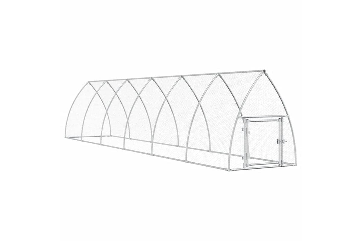 Vidaxl Chicken Cage Silver 600x105x120 Cm Galvanised Steel