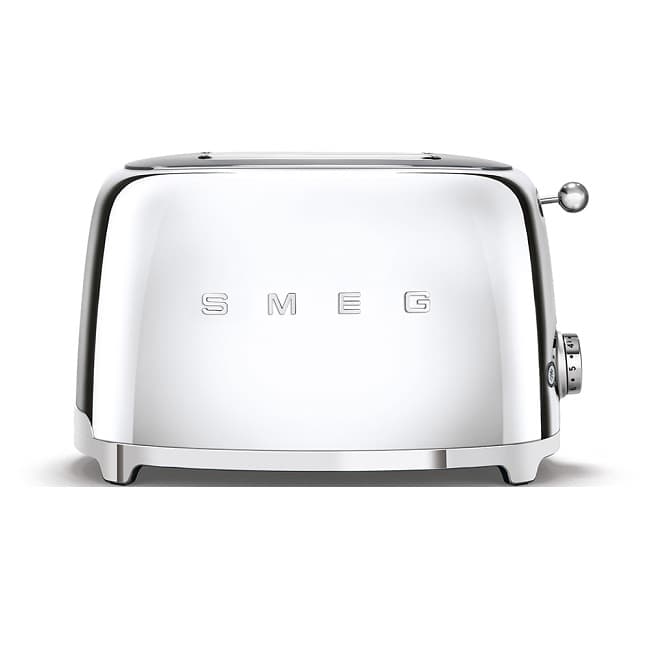 Smeg 50's Retro Style 2 Slice Polished Steel Toaster | TSF01SSUK