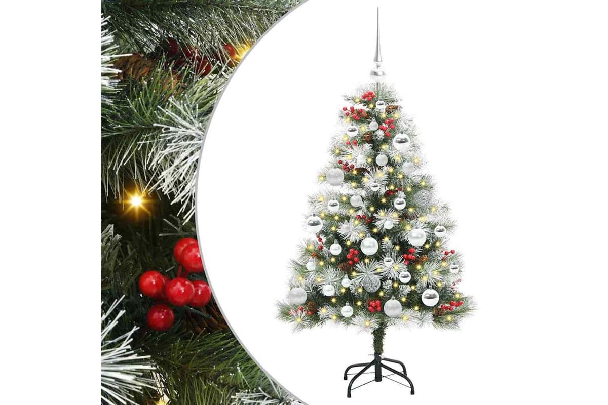 Vidaxl Artificial Christmas Tree Green And White 120 Cm