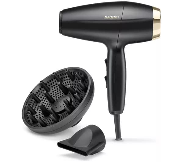 BABYLISS 6150DU Digital Power Dry Hair Dryer - Black & Rose Gold