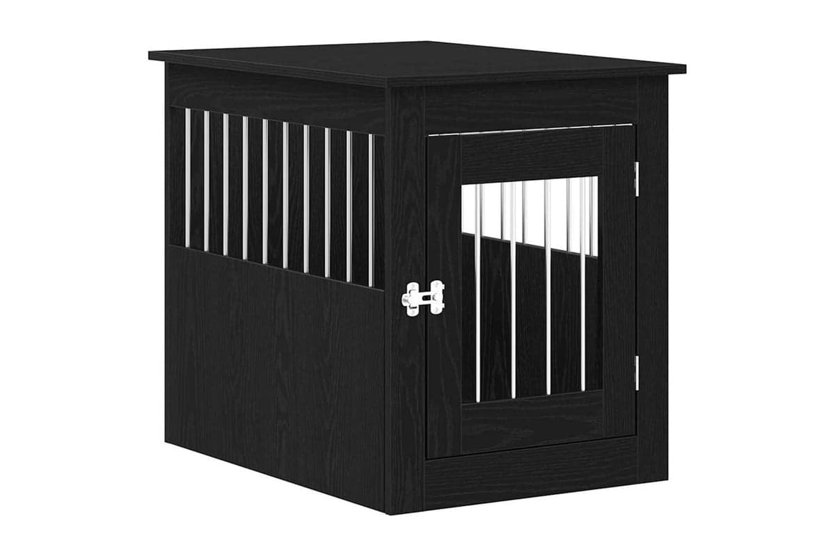 Dog Crate Furniture Black Oak 55x75x65 Cm Engineered Wood