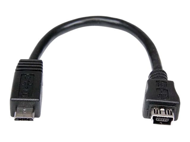 STARTECH.COM - StarTech 6in Micro USB to Mini USB Adapter Cable M/F - Micro USB male to Mini USB female - Micro USB to Mini USB Adapter (UUSBMUSBMF6) - USB adapter - mini-USB Type B to Micro-USB Type B - 15.24 cm
