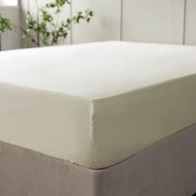 600 Thread Count Pure Egyptian Cotton Sateen Fitted Sheet Ivory
