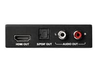Startech HDMI Audio Extractor - 4K 60Hz - HDMI Audio De-embedder - HDR - Toslink Optical Audio - Dual RCA Audio - HDMI Audio (HD202A) - HDMI audio ...