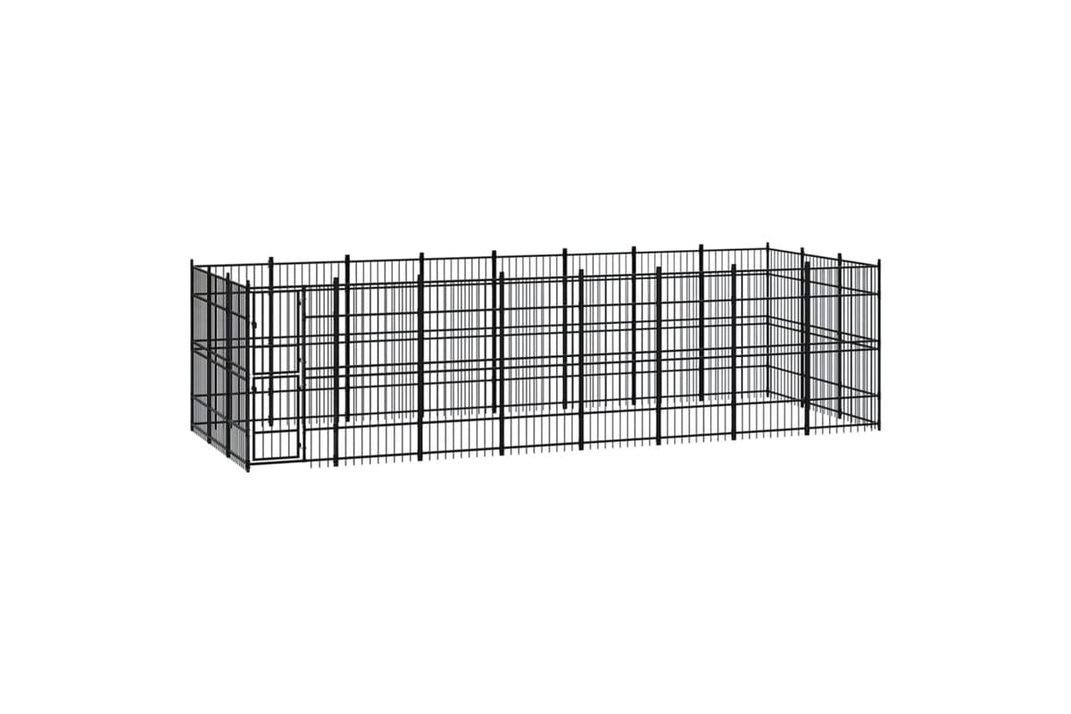 Vidaxl 3097979 Outdoor Dog Kennel Steel 22.12 M2