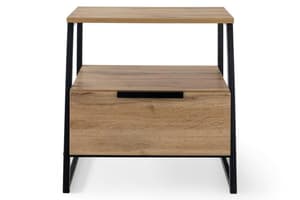 Zion Angled Bedside Table | 1 Drawer | Oak Effect