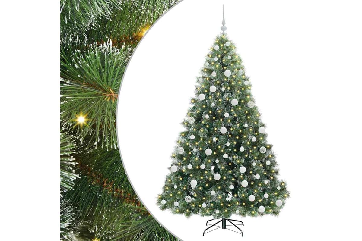 Vidaxl Artificial Christmas Tree With 300 Leds Green 180 Cm Pe And Pvc