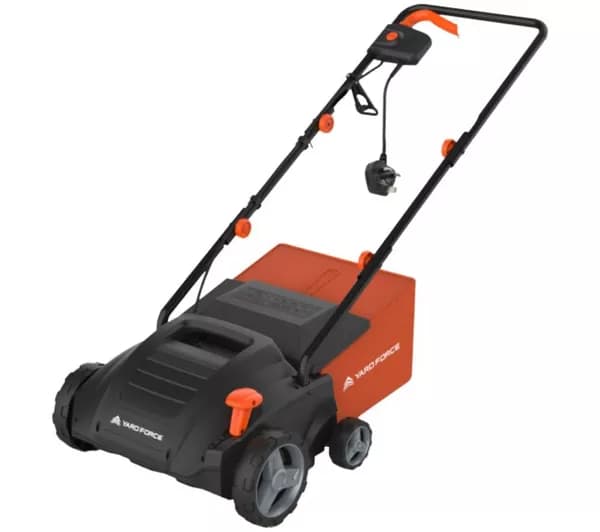 YARD FORCE 1500 W 2-in-1 Corded Lawn Scarifier and Aerator - Orange & Black