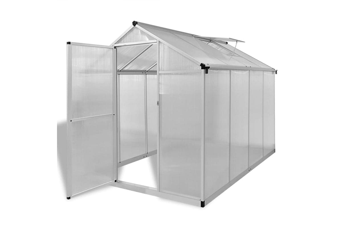 Vidaxl Reinforced Aluminium Greenhouse With Base Frame 4.6 Sq M