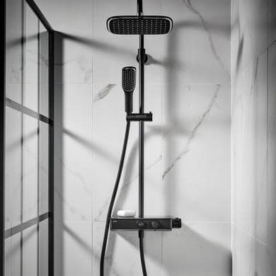 ONLY OPENED - Triton Showers Push Button Mixer Shower - Matte Black
