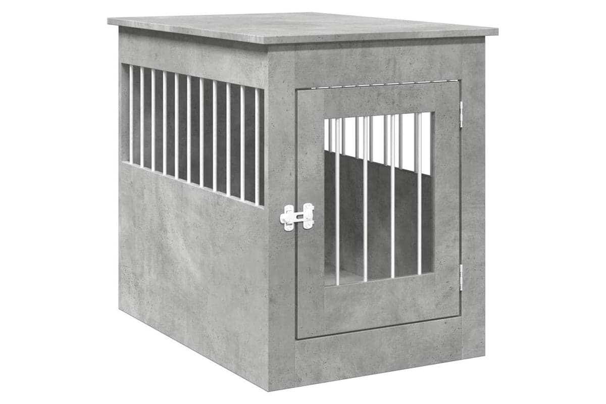 Vidaxl Dog Crate Furniture Concrete Grey 55x80x68 Cm Engineered Wood