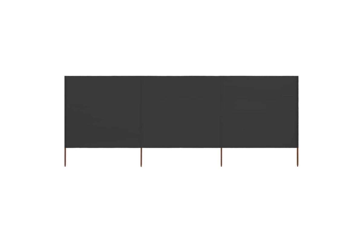 vidaXL 47142 3-panel Wind Screen Fabric 400x80cm Anthracite