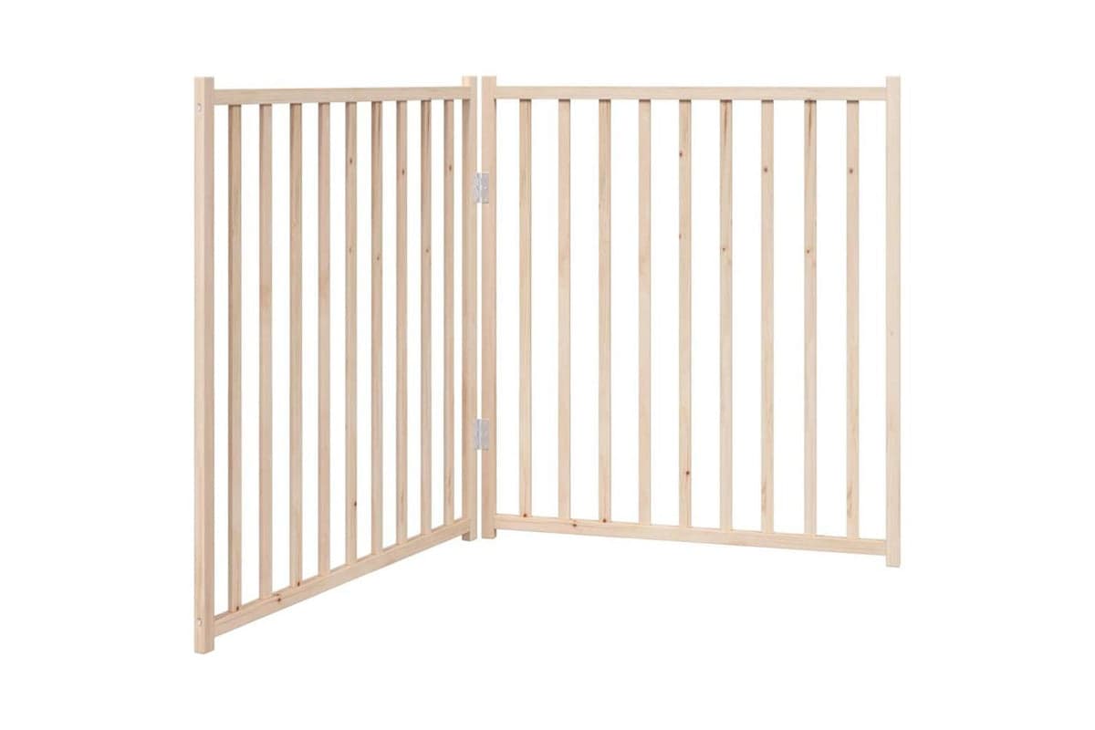 Vidaxl Dog Gate Foldable 2 Panels 160 Cm Solid Wood Fir