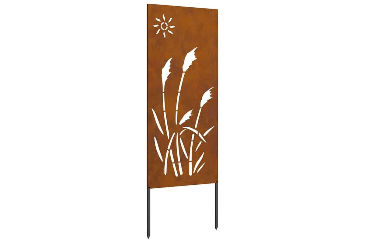 Garden Privacy Screen Rusty 50 X140cm Weathering Steel