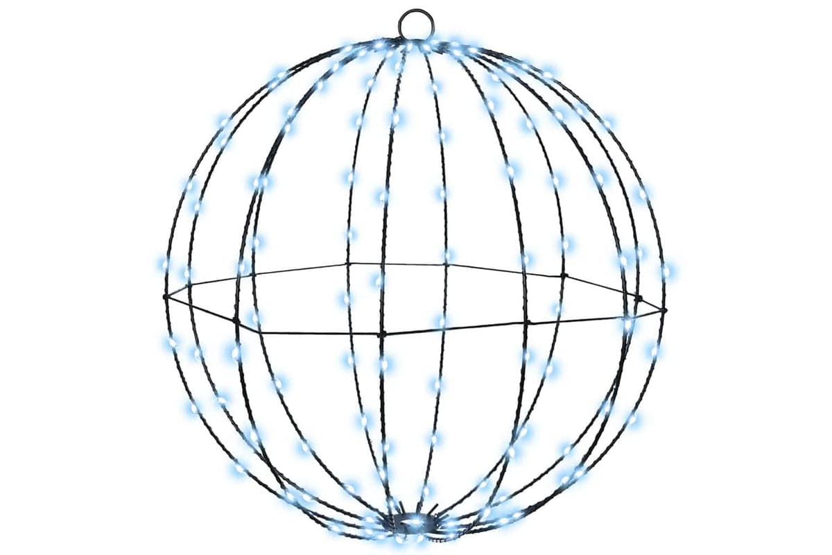 Vidaxl Ball With 160 Leds Cold White 50 Cm Metal