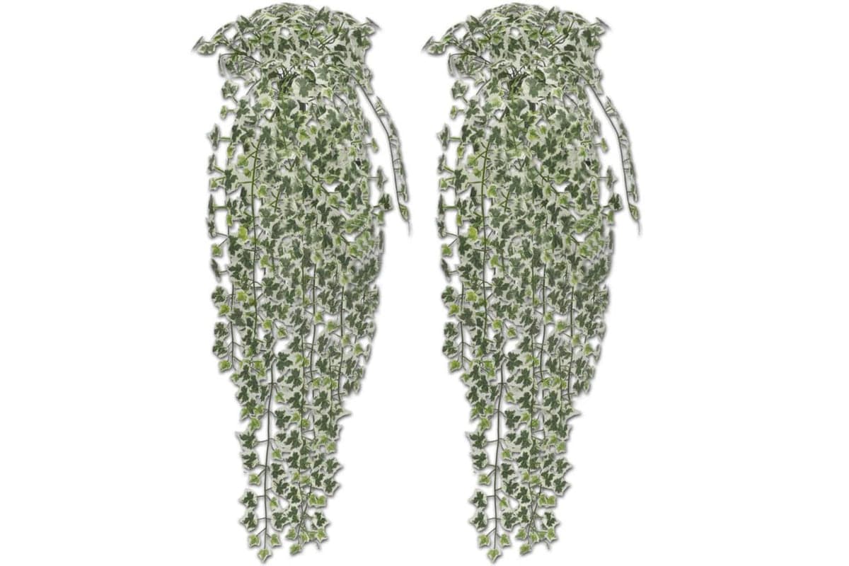 2 Pcs Artificial Ivy Bush 90 Cm Variegated