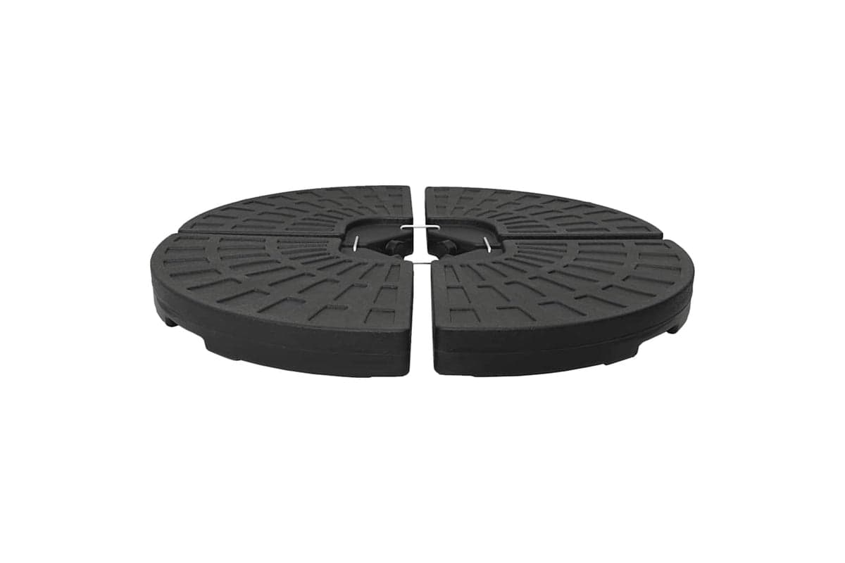 Vidaxl Umbrella Base Fan-shaped 4 Pcs Black