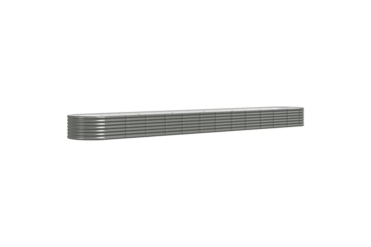 vidaXL 318939 Garden Raised Bed Powder-coated Steel 512x80x36cm Grey
