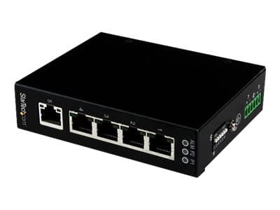 STARTECH.COM - Startech 5 Port Unmanaged Industrial Gigabit Ethernet Switch - DIN Rail / Wall-Mountable Network Switch - Rugged IP30 Gigabit Switch (IES51000) - switch - 5 ports