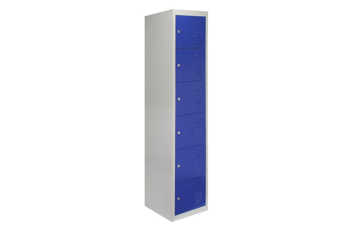 Monstershop 23984 - Metal Storage Lockers - Six Doors Flatpa